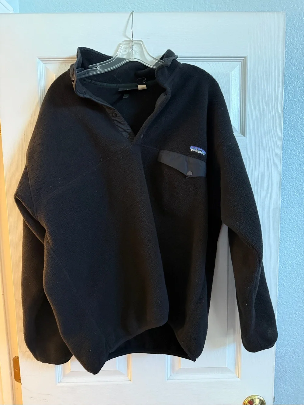 Patagonia Synchilla Snap-T Fleece Pullover Black Men’s Large Made in USA XL